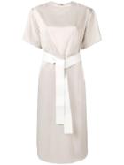 Ports 1961 Satin T-shirt Dress - Neutrals