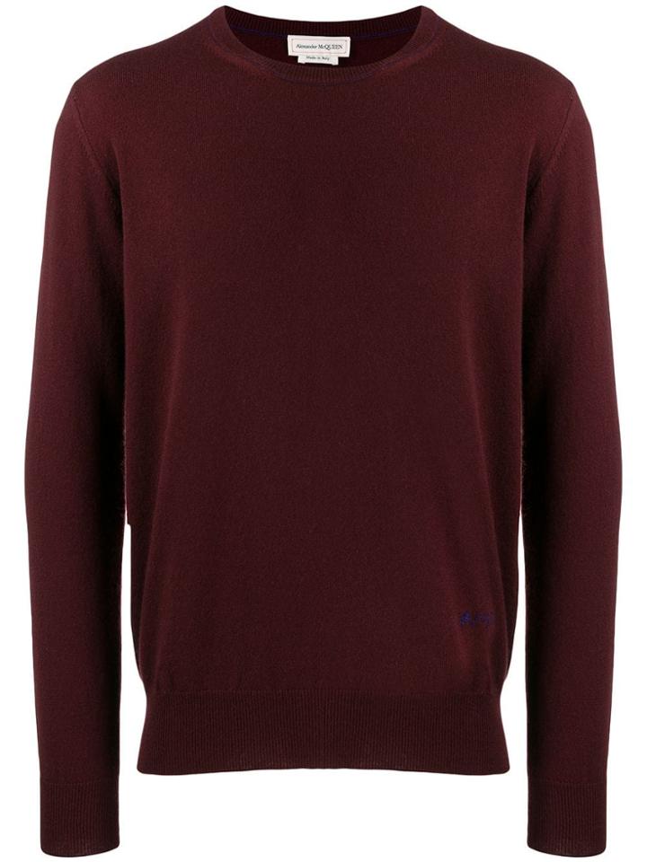 Alexander Mcqueen Cashmere And Wool Blend Sweater - Red