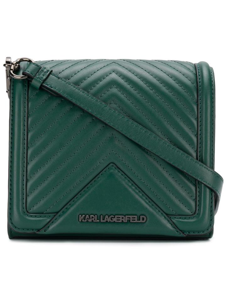 Karl Lagerfeld K/klassik Quilted Small Crossbody Bag - Green