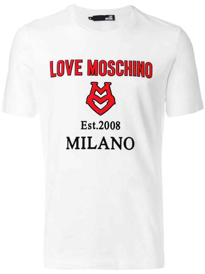 Love Moschino Applique Logo T-shirt - White