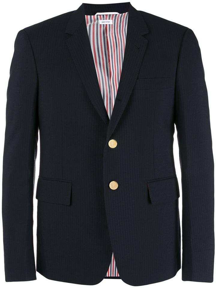 Thom Browne Notched Lapel Blazer - Blue