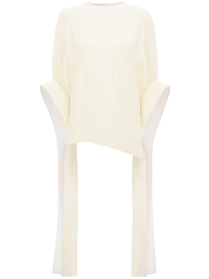 Jw Anderson Off White Exaggerated Sleeve Top