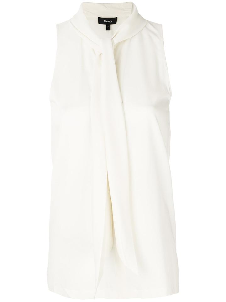 Theory Scarf Neck Blouse - Nude & Neutrals