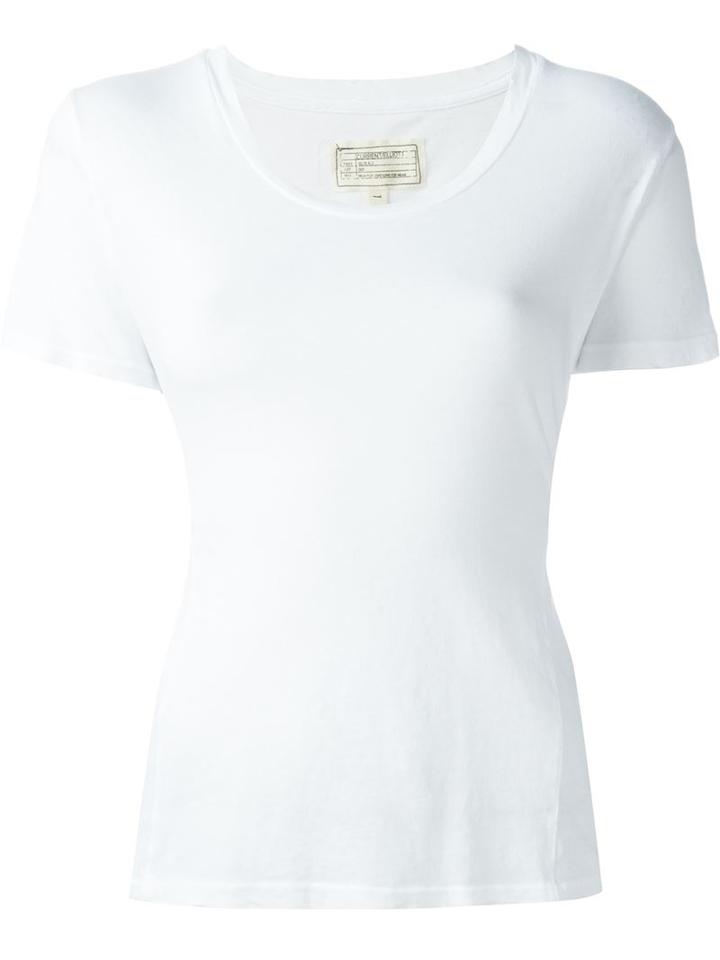 Current/elliott Round Neck Relaxed Fit Classic T-shirt, Women's, Size: Ii, White, Cotton