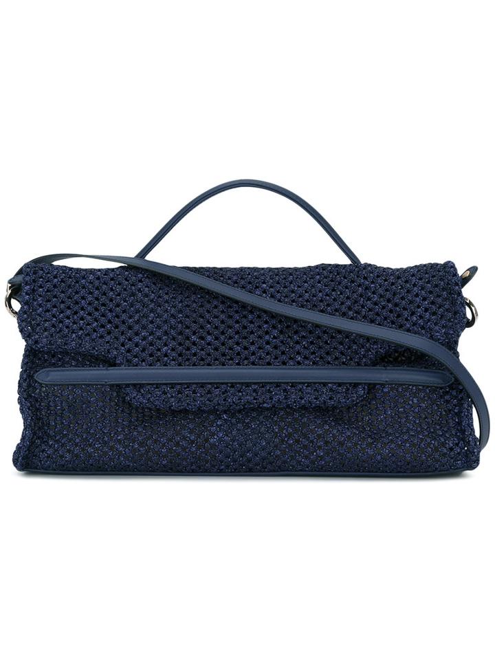 Zanellato 'nina' Tote Bag, Women's, Blue, Calf Leather/raffia