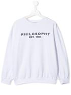 Philosophy Di Lorenzo Serafini Kids Teen Logo Stamp Sweatshirt - White