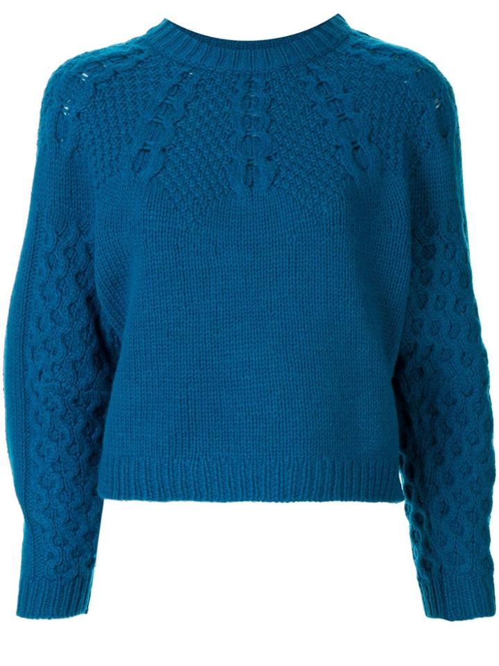 Sea Cable Knit Jumper - Blue