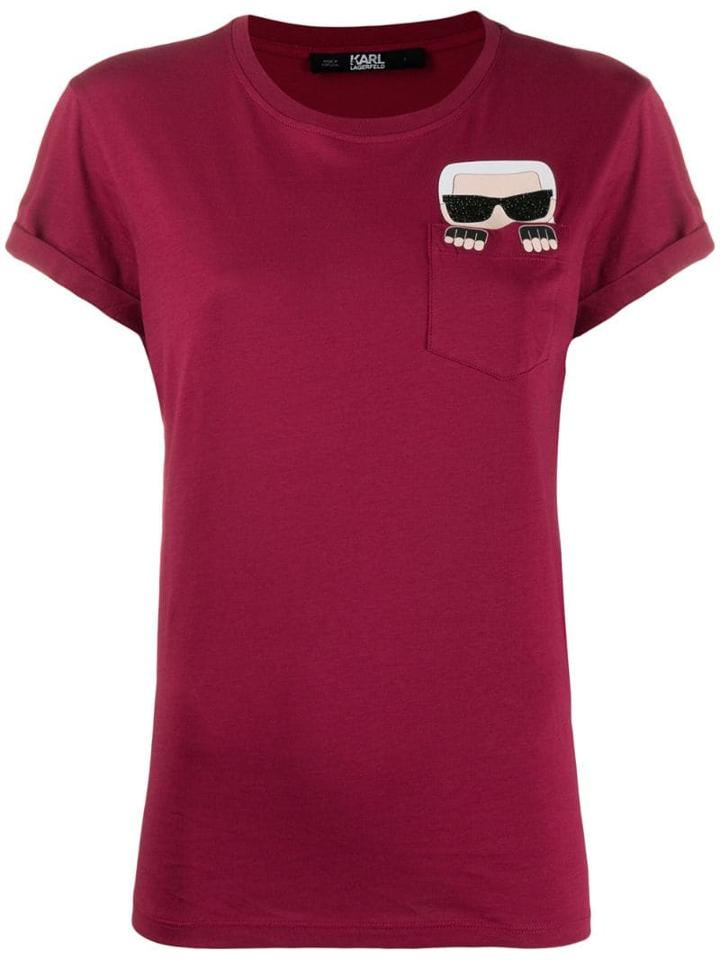 Karl Lagerfeld K/ikonik Pocket T-shirt - Red