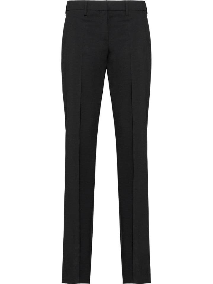 Prada High Waist Tailored Trousers - Black