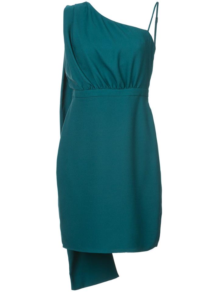 Likely Asymmetric Empire Line Dress - Green