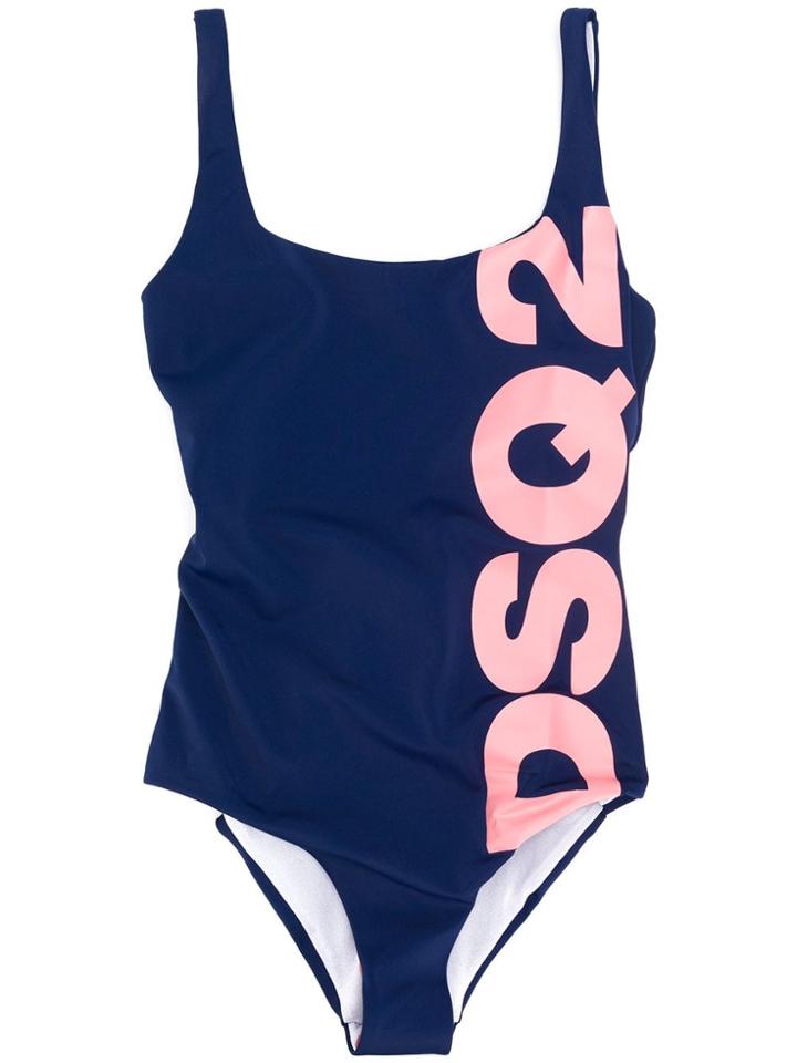 Dsquared2 Kids Logo Print Swimsuit - Blue