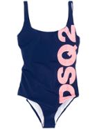 Dsquared2 Kids Logo Print Swimsuit - Blue