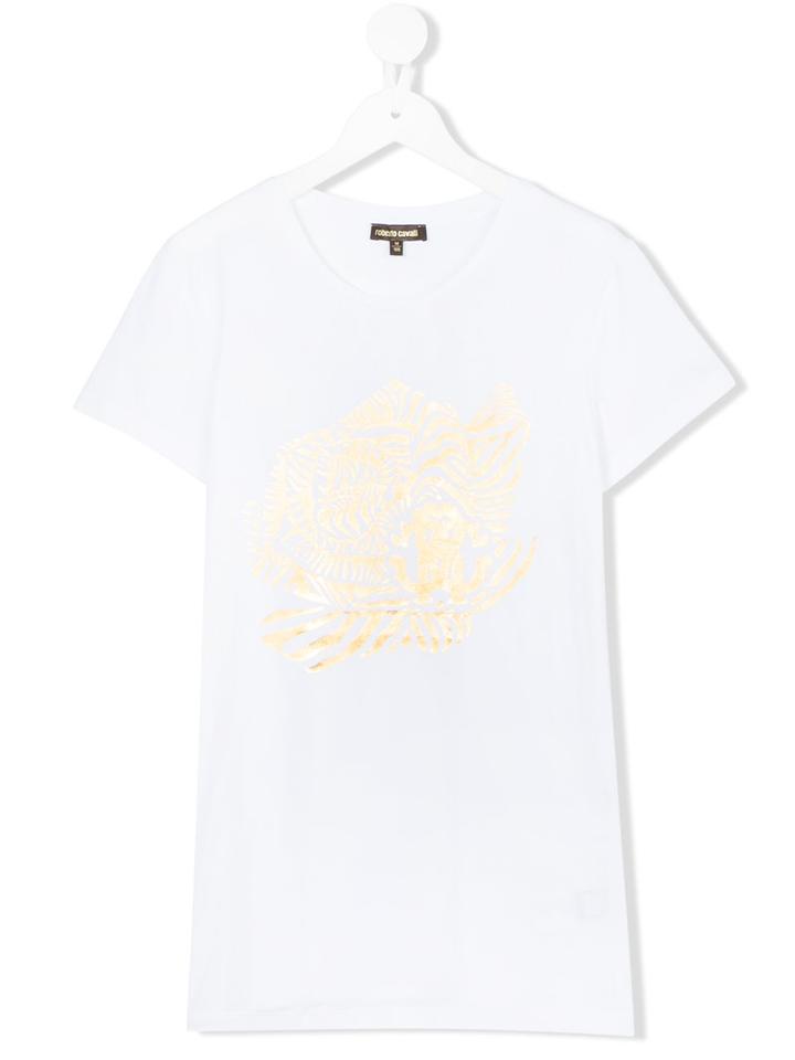 Roberto Cavalli Kids - Teen Heart Paisley Shorts - Kids - Cotton/spandex/elastane - 16 Yrs, White