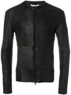 Giorgio Brato Slim Fit Leather Jacket - Black