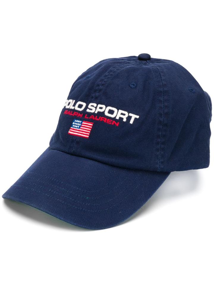 Polo Ralph Lauren Polo Sport Embroidered Baseball Cap - Blue