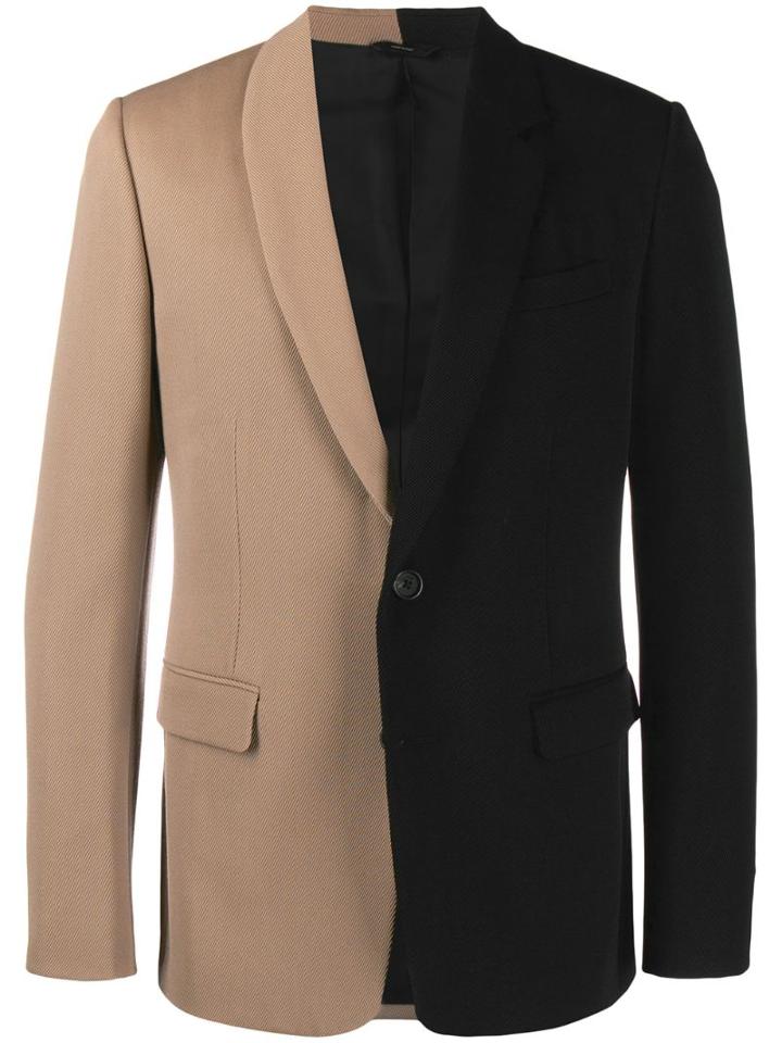 Fendi Two-tone Slim-fit Jacket - Black