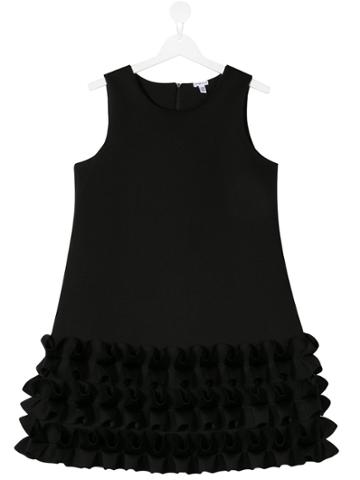 Piccola Ludo Ruffled Hem Dress - Black
