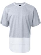 Juun.j Panelled T-shirt, Men's, Size: 50, Grey, Polyurethane/cotton