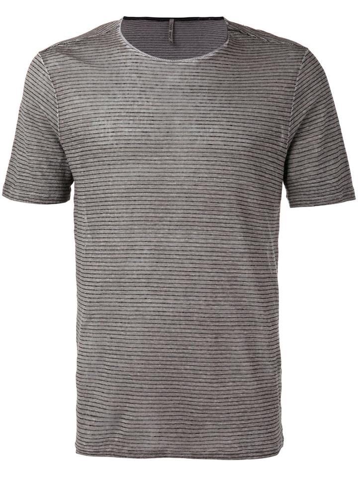 Transit Striped T-shirt, Men's, Size: Xl, Grey, Linen/flax