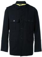 Ann Demeulemeester Two-piece Patch Pocket Jacket, Men's, Size: M, Black, Cotton/linen/flax/spandex/elastane