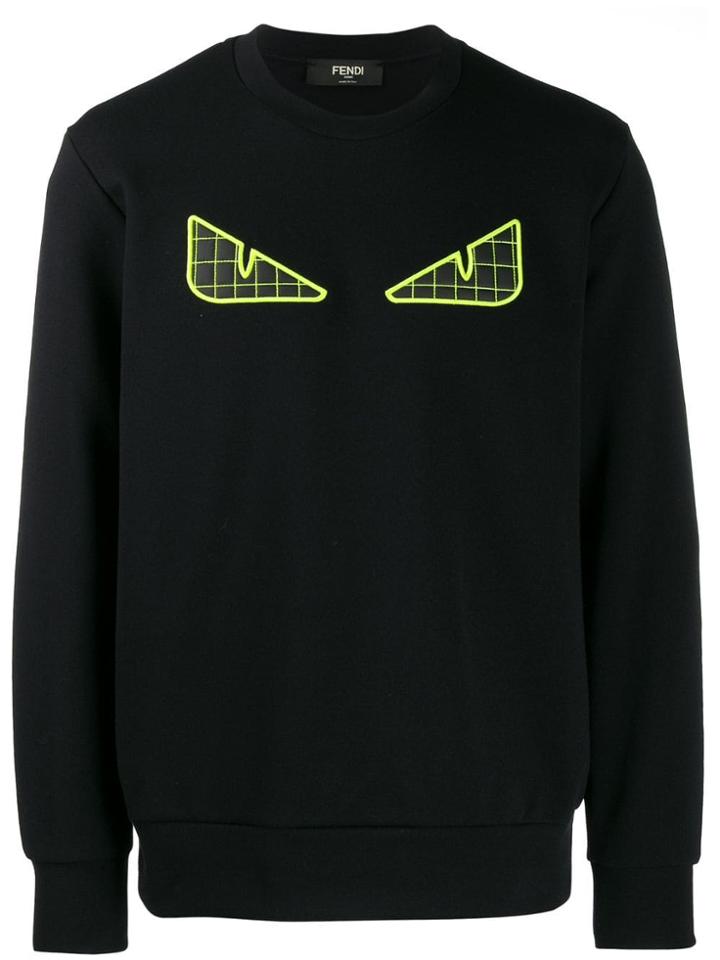 Fendi Bag Bugs Knitted Sweatshirt - Black