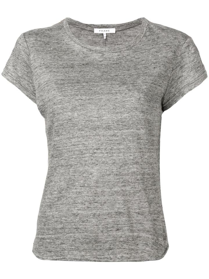 Frame Round Neck Marl T-shirt - Grey