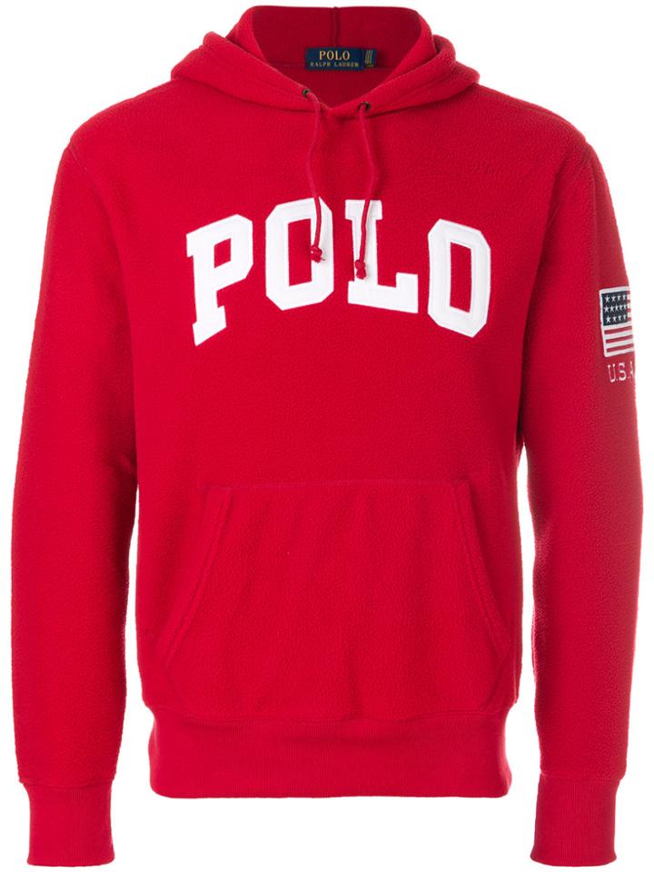 Polo Ralph Lauren Branded Hoodie - Red