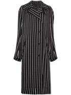 Haider Ackermann Stripe Double Breasted Trench Coat - Black