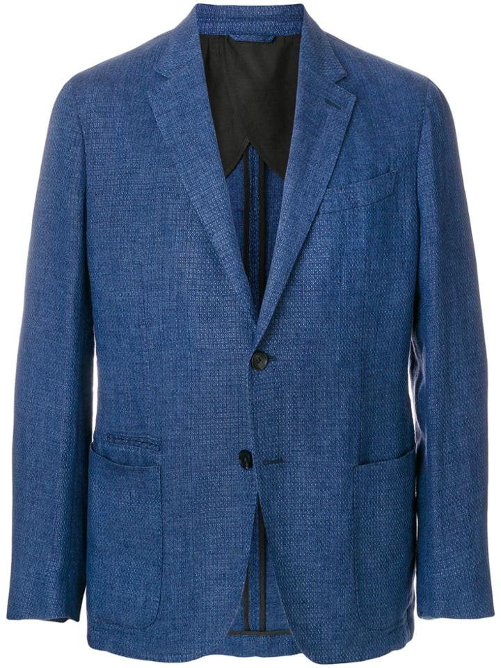Ermenegildo Zegna Denim Single-breasted Blazer - Blue
