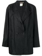 Fendi Pre-owned Oversized Double Breasted Jacket - Black