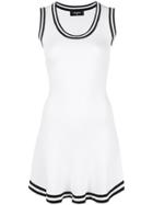 Dsquared2 Contrast-trim Flared Dress - White