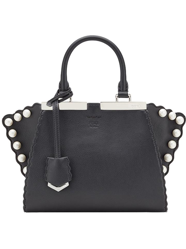 Fendi 3jours Pearl Studded Tote - Black