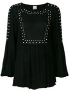 Pinko Long-sleeve Studded Blouse - Black