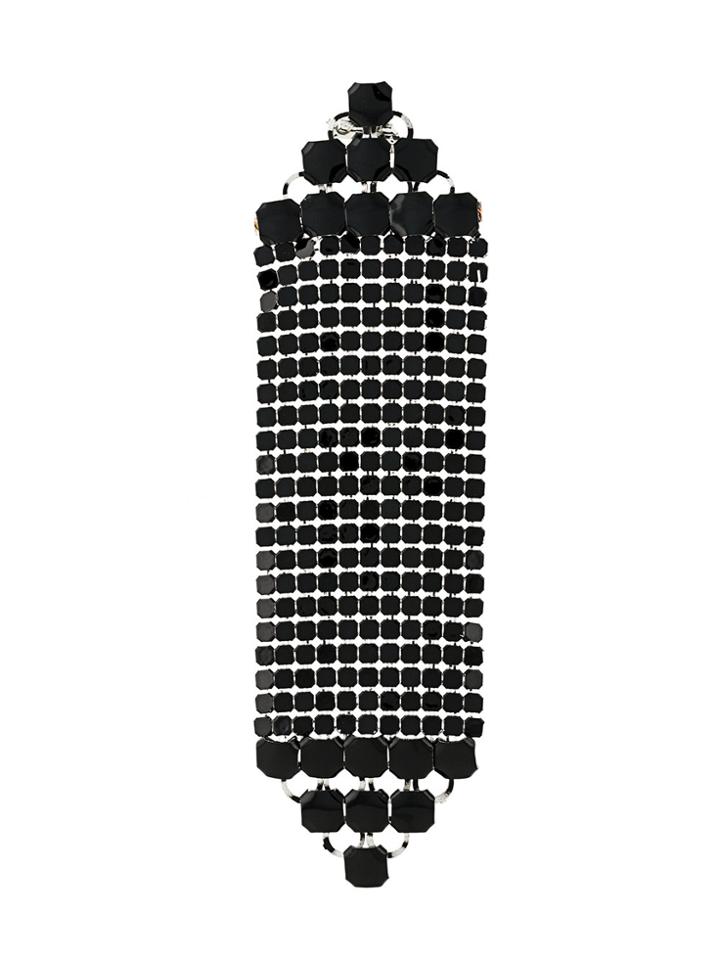 Paco Rabanne Mesh Single Earring - Black