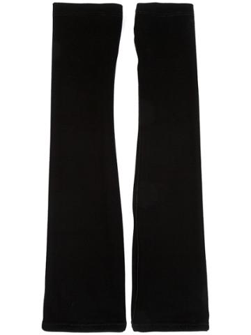 I.d.sarrieri Velvet Long Fingerless Gloves - Black