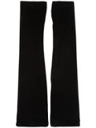 I.d.sarrieri Velvet Long Fingerless Gloves - Black