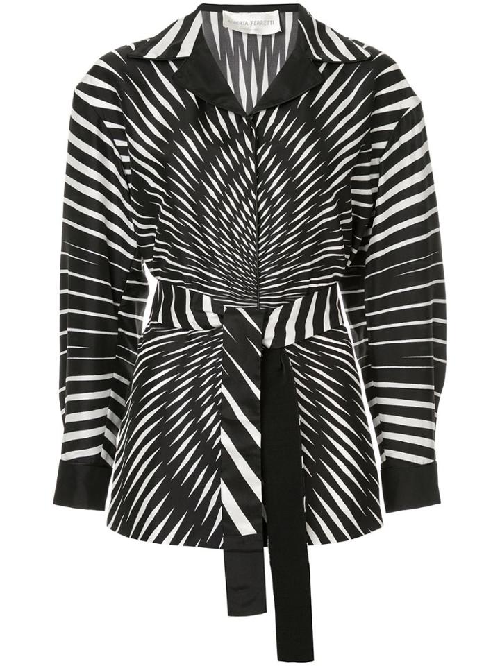 Alberta Ferretti Belted Shirt - Black