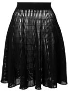 Sonia Rykiel Pleated Sheer Skirt - Black