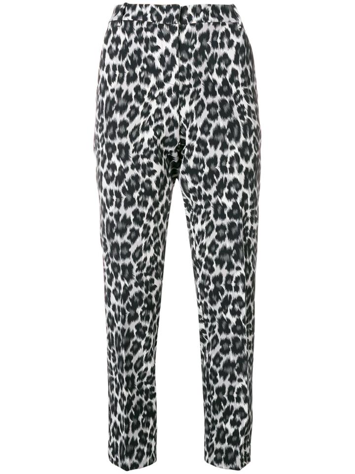 Pinko Leopard Print Tailored Trousers - Black