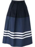 Jil Sander Navy Sailor Stripe Skirt