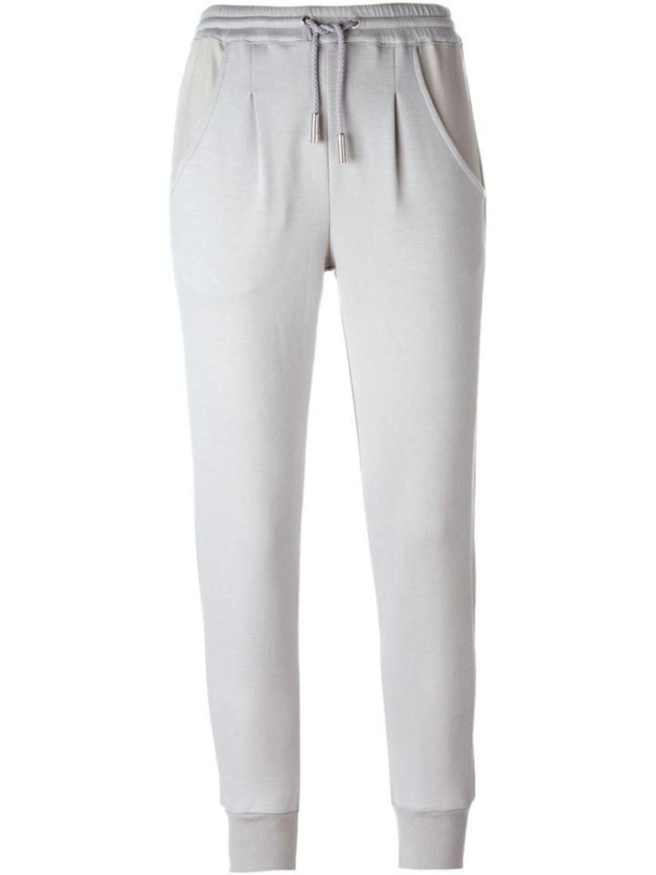 Eleventy Tapered Track Pants, Women's, Size: S, Grey, Cotton/polyamide