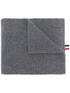 Thom Browne 4 Stripe Scarf - Grey