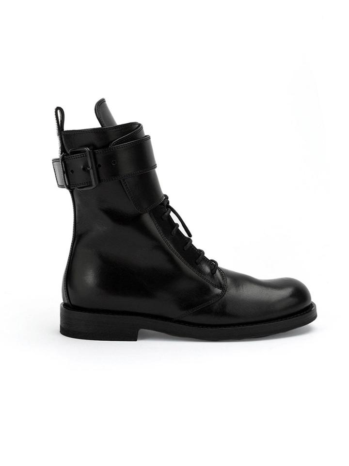 Ann Demeulemeester Lace-up Combat Boots - Black