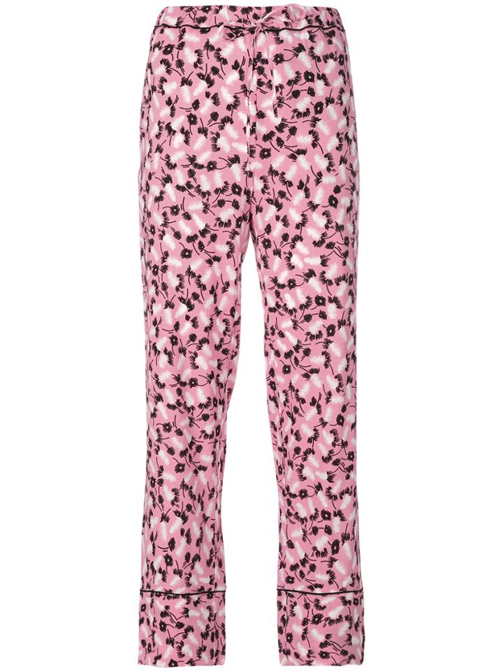 Marni Plume Print Trousers - Pink & Purple