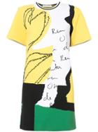 Oscar De La Renta Abstract Print Dress - Multicolour