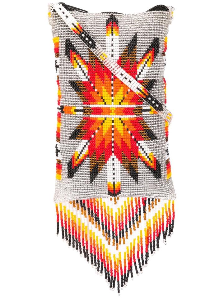 Jessie Western Navajo Bead Bag - Grey