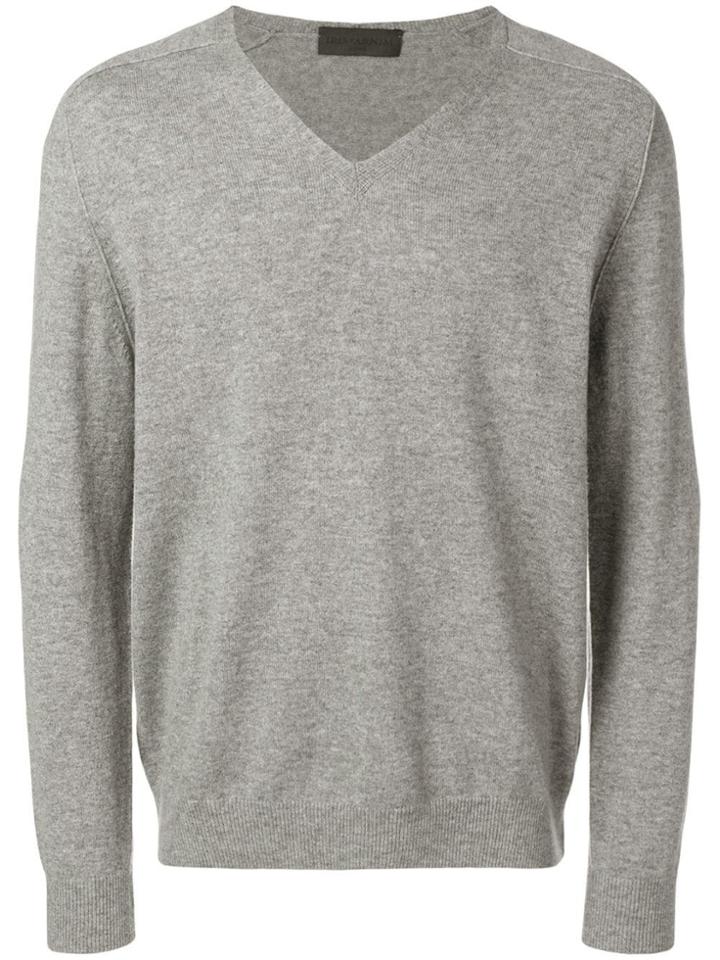 Iris Von Arnim Knitted V-neck Jumper - Grey