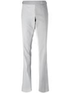 Thom Browne - Contrast Leg Striped Trousers - Men - Cotton/cupro - 2, White, Cotton/cupro