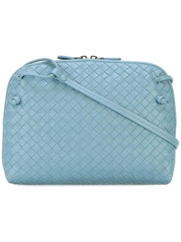 Bottega Veneta Woven Messenger Bag - Blue
