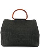 Chanel Pre-owned 1998's Tortoiseshell Handle Tote - Black